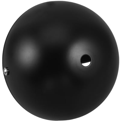 Ciieeo Kit Baldacchino Lampada Semicircolare Nero da 12 Cm con Piastra di Copertura per Lampadario a Soffitto, Base per Plafoniera Rotonda in Rame per Installazione Casa e Eventi