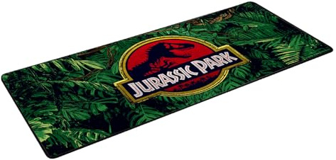 Elbenwald – XXL gamingmusmatta med Draktränaren, Super Mario, Zelda och mer 80 x 35 x 0,4 cm, vattenavvisande, halkfri (Jurassic Park)