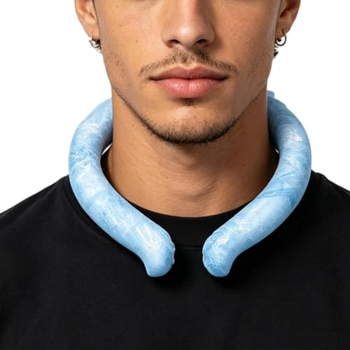 Tubo de enfriamiento para el cuello, enfriador de cuello de hielo reutilizable manos libres, envoltura de refrigeración portátil para climas cálidos, deportes al aire libre de verano, del calor