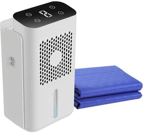 Water Cooled Mattress Topper, 160x70cm Electric Cooling Pad with Timer – 3-8°C Bed Cooling System, Low Noise for Hot Sleepers, Home, Summer & Better Sleep