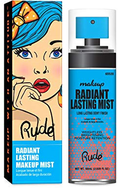 RUDE - Fixateur de Maquillage Longue Durée | Effet Radieux et Lumineux | Formule Hydratante et Apaisante | Fini Brillant et Durable, Neutre