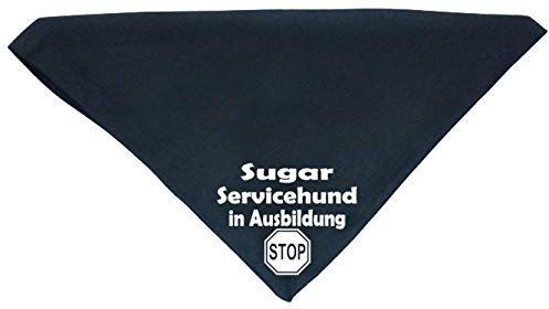 Hundehalstuch Servicehund in Ausbildung mit Wunschname Stop