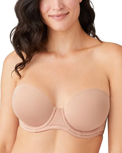 Wacoal Women's Red Carpet Full Busted Strapless Convertible Bra Coverage, Opaque, Roebuck, 44F