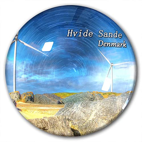 Dänemark Hvide Sande Kühlschrankmagnet Kühlschrankaufkleber Dekorativer Magnet Reise-Souvenir Kristallglas