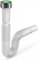 Tubo de desagüe comodín para lavabo de cocina de 1'' 1/4 1'' 1/2 salida 32 40 mm flexible con abrazadera de metal + junta longitud 32 cm máx. 77 cm de PVC (1'' 1/2 salida de cocina 32-40 mm)