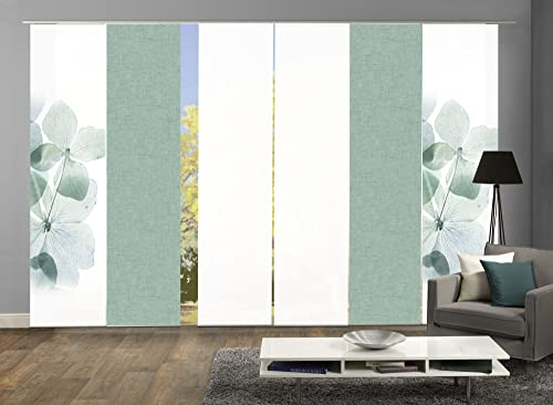 wohnfuehlidee 6er-Set Schiebegardinen Marcella Blickdicht, Höhe 245 cm, Mint