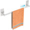 Strength Enemy Toalleros de Baño Sin Taladro, Toallero Adhesivo Baño Ajustable 40-75 cm, Acero Inoxidable 304 Cepillado, Toallero Barra Extensible para Baño y Cocina - Plata