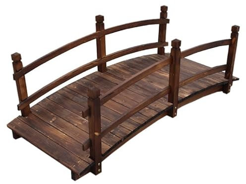 Ponti da giardino: un'elegante protezione con corrimano e ringhiere su ciascun lato fornisce un rifugio sicuro for i pedoni, con singoli binari che si estendono for circa 45 centimetri, migliorando al