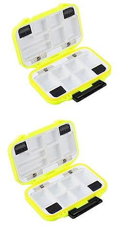 VANZACK 2stücke Angeln Zubehör Organizer Box Wasserdichte Kleine Angelgeräte-box Für Kunstköder Und Zubehör Verstellbare Fächer Robuster Für Angler Und Fischer