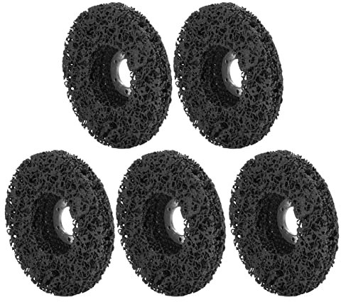 MOZUO 5 Pcs Stripping Disc, 4.5in High Strength Remover Wheel, Angle Grinder Stripping Wheel Clean Disc for Angle Grinder Clean and Remove Paint