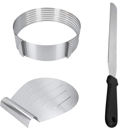 Cake Ring Cutter, Adjustable Cake Ring - Cake Cutter Easy to Use Cake Cutter - Stainless Steel Cake Scale for Celebrations with Friends, Birthdays, Family Celebrations