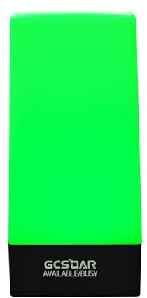 GCSOAR LED Busy Light Status Indicator Green Red Dimmable Lamp Brightness Adjustable Busylight for Office Desk, Remote Work