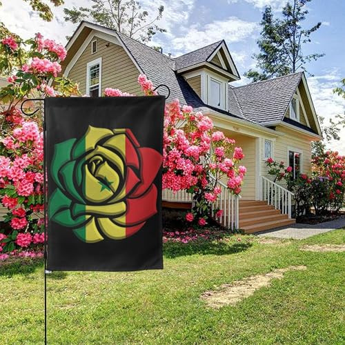 Drapeau sénégalais rose double face 28 x 40 pouces, décoration extérieure pour jardin