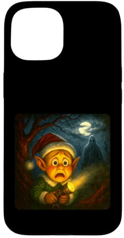 Christmas Elf Scary Horror Night Flashlight Halloween Ghost Case for iPhone 15