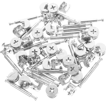 FONDOTIN 20ensembles Kit De Fixations à Came Lot pour Meubles Goujons De Liaison Matériaux Solide Réparation Facile Armoires Et Meubles Stabilité Adapté Aux Remplacements De Ferrures