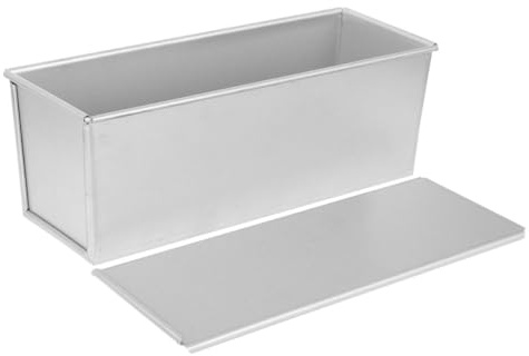 MOLUCKFU Stampo per Pane con Coperchio Scorrevole Antiaderente Teglia Pagnotte Robusta e Versatile per Toast Pane Francese e Dolci per Casa e Forno Professionale