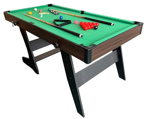 6FT Poolbillardtisch Klappbarer Snookertisch Billardtisch mit sämtlichem Zubehör für Kinder und Erwachsene