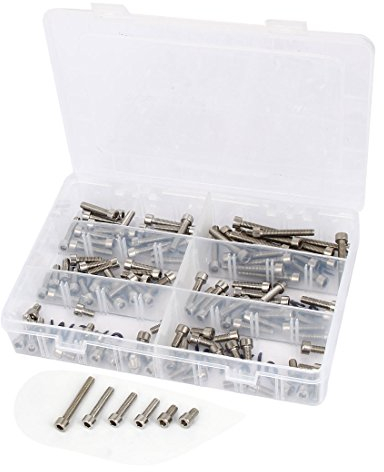 Aexit M5 - Zylinderkopfschraube mit Innensechskantkopf Sortiment Silberfarbe 4,4 mm Durchmesser 120 in 1 (b1cd0efa98f58800a2e54dee5fc768c1)