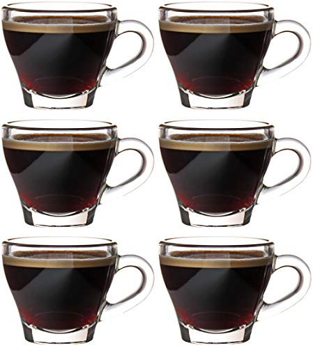 idea-station tazzine caffe vetro 6 pezzi - 80 ml - bicchieri caffe vetro - tazze espresso - coffee espresso mug