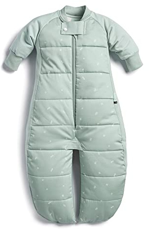 ergoPouch Sleep Suit Bag 2.5 TOG – Baby Sleep Sack & Wearable Blanket, 2-in-1 Convertible Sack to Suit with Legs for Safe Movement, Regulates Temperature Overnight, Unisex (8-24 Months, Sage)