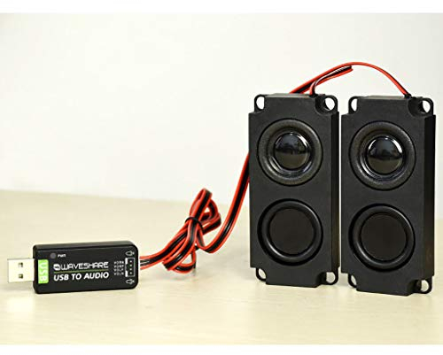 Coolwell USB Sound Card USB Audio Module with Speaker for Raspberry Pi/Jetson Nano, Driver-Free, External Audio Converter,Recording And Playback Support