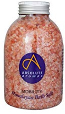 Absolute Aromas Mobility Badsalt 625 g - Naturligt Grovt Pink Himalayasalt med 100% Rena Eteriska Oljor av Ingefära, Eukalyptus, Pepparmint och Rosmarin