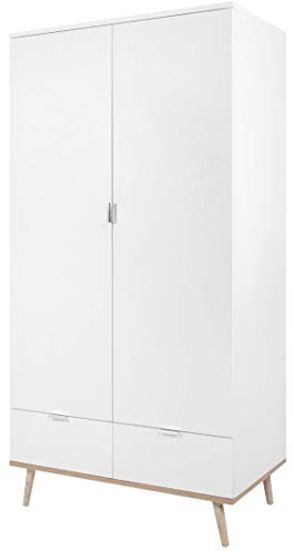 DEINE TANTE EMMA 003036 GÖTEBORG 61 Weiß/Sonoma Eiche Nb. Schrank Kleiderschrank Stauraumschrank Schlafzimmerschrank