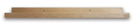 artissimo PE6566-BL Bilderleiste Eiche Massiv Holz 70cm Bilderregal Wandregal Wandboard Regal für Bilder Fotos Bücher Rahmen