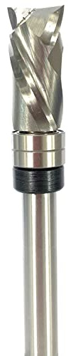 Sinoprotools Spiralfräser 8mm Schaft Up-Down Cut, VHM Fräser, Kompressionsfräser mit 2 Kugellager am Schaft, Zweischneidige Oberfräse, für die Heimwerker-Holzbearbeitung