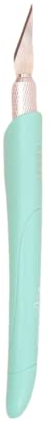Craftelier - Präzisionsskalpell mit ergonomischem Grip Griff | EnthältKlinge aus KohlenStoffstahl (SK4) und transparenter Abdeckung zum Schutz der Klinge | Größe ca. 16 cm - Farbe Türkis