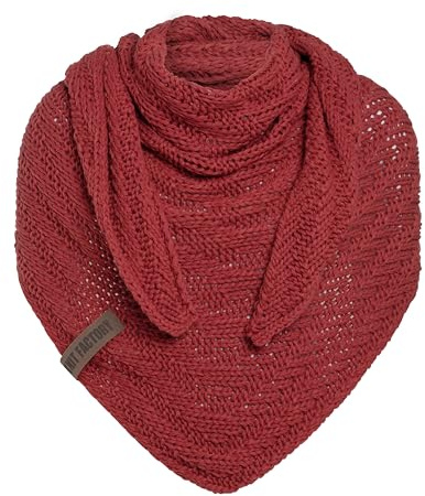 KNIT FACTORY - Dreiecksschal Sally - Damen Strickschal mit Wolle - Grob gestrickten Schal - Hochwertige Qualität - XXL Schal - 220x85 cm