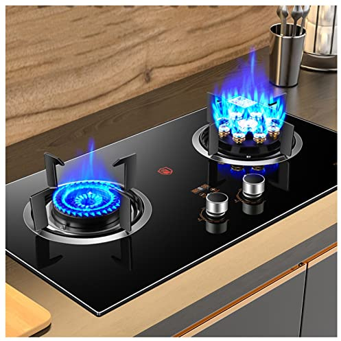 Table De Cuisson À Gaz Cuisinière À Gaz Naturel À 2 Brûleurs Cuisinière À Gaz En Verre Trempé Cuisinière À Gaz GPL/NG For Camping-car, Appartements, Extérieur (Size : NG)