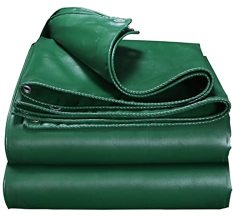 Gaommini wasserdichte Plane aus strapazierfähigem PVC 450 g/m² 0,4 mm Dicke Abdeckfolie Outdoor Wohnwagen Camping Pflanzen Gewächshaus Überdachung Zelt mit verstärkten Ösen (Size : 5x6m)