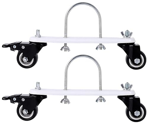 Castor Wheels, Oil Filled Radiator Caster Wheel 2Pcs 360° Swivel Heavy Duty Caster Wheels for Electric Heater U-Shaped Hook Carbon Steel Casters