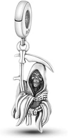 Breloque en argent sterling 925 avec pendentif en forme de cœur porte-bonheur pour maman et fille, compatible avec les bracelets à breloques Pandora Moments, Métal, Pas de gemme