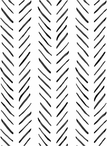 ICYEHAO Självhäftande tapet, 44,5 x 1000 cm självhäftande randig tapet geometrisk tapet svart vit vinyl självhäftande för vardagsrum sovrum heminredning