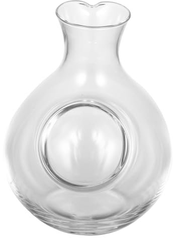 SHOWERORO Glass Liquor Decanter Ice Liquor Bottle 300ml Japanese Style Crystal Glass Wine Dispenser Slant Mouth for Bar and Home Use