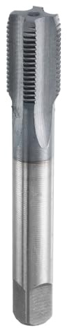 sourcing map M14 x 1,25 metrisches Gewindebohrer, 6542, Kobalt-Schnellarbeitsstahl, TiCN-beschichteter Stecker, rechts, gerade Rillen, Schraubengewinde, Handgewindebohrer