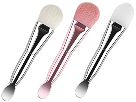 FRCOLOR 3pezzi Applicatori per Maschera di Fango Strumenti per Cura del Viso Maschera Resistente Cura del Viso in Silicone per Contorno Occhi