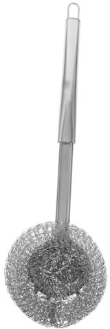 HAPINARY Estropajos Resistentes Para Ollas y Sartenes Esponja Inoxidable Cepillo De Limpieza Mango Ergonómico Uso Versátil
