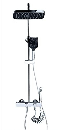 Juego de Ducha con rociador de bidé, Sistema de Ducha Mezclador termostático de 40 ℃ con Ducha de Lluvia Grande de 13 Pulgadas y Ducha de Mano de 3 Modos, Grifo de Ducha de latón Ajustable e