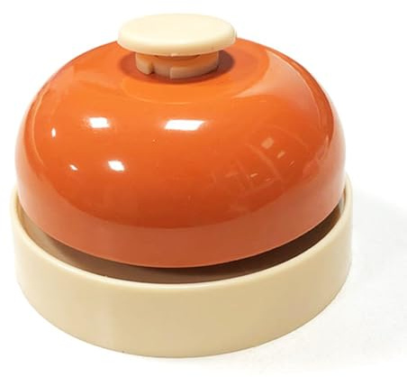 Fiorky Counter Bell Reception Call Bells Chrome Kitchen Bell Bar Counter Ringing Single Bell Dining Table Summoning Hotel Counter Desk Bell Ring Cute Children Paipai Toy& Dinner Bell