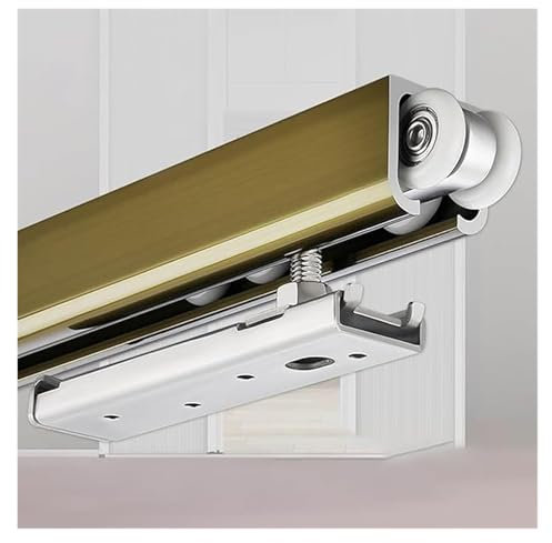 Binario per porta scorrevole Binario E Rulli For Porta Scorrevole A Scomparsa For Impieghi Gravosi, Kit Ferramenta For Porta Scorrevole(4 wheel,100cm/3.3ft)