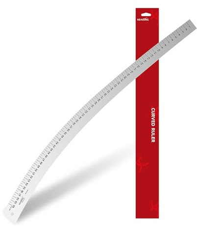 KEARING Righello curvo per fianchi da 60 cm, per realizzare modelli, in alluminio di qualità aeronautica, per cucito, design alla moda