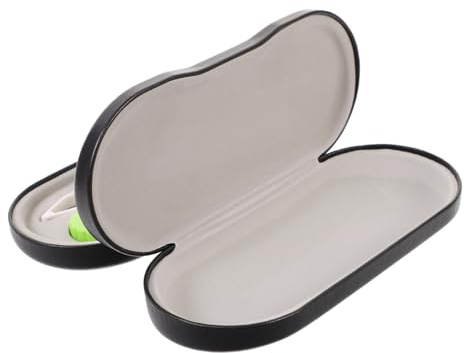 CTIRCHIU 2 in 1 Travel Optical Lens and Glasses Case with Sturdy Lined Interior and Tweezer Holder Black Portable Design
