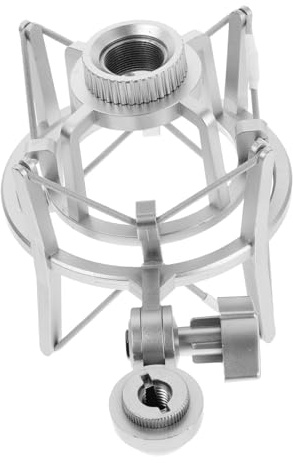 TEMPNAP Soporte Amortiguador Para Micrófono De Araña Compatible Con Micrófono De Condensador Con Material Plástico Para Grabación De Estudio Ajustable y Espaciador Incluido