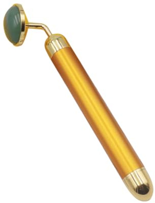 HONMEET Massaggiatore Elettrico Dorato per Trattamento Antirughe Bastoncino Massaggiante Ergonomico per Stimolare la Circolazione e Tonificare la Dispositivo Skincare Colore