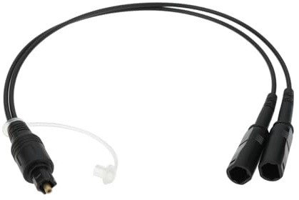 VGOL 1 Ingresso Maschio 2 Uscita Femmina Digitale Fibra Ottica Audio Splitter Cavo per Home Theater TV Receiver