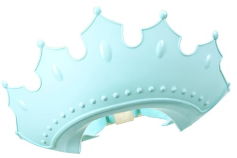 Holibanna Kinder Duschhaube Leicht aus Tpe verstellbare Kronenförmig Schützt Augen und Ohren vor Wasser und Shampoo für Kleinkinder Geeignet