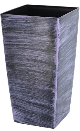 SG Traders Square Flower Pots Tall Modern Decorative Planter for Outdoor Use, Large Lightweight Durable Square Planter for Home, Office, Garden, Patio & Balcony Plants (41cm x 22cm)